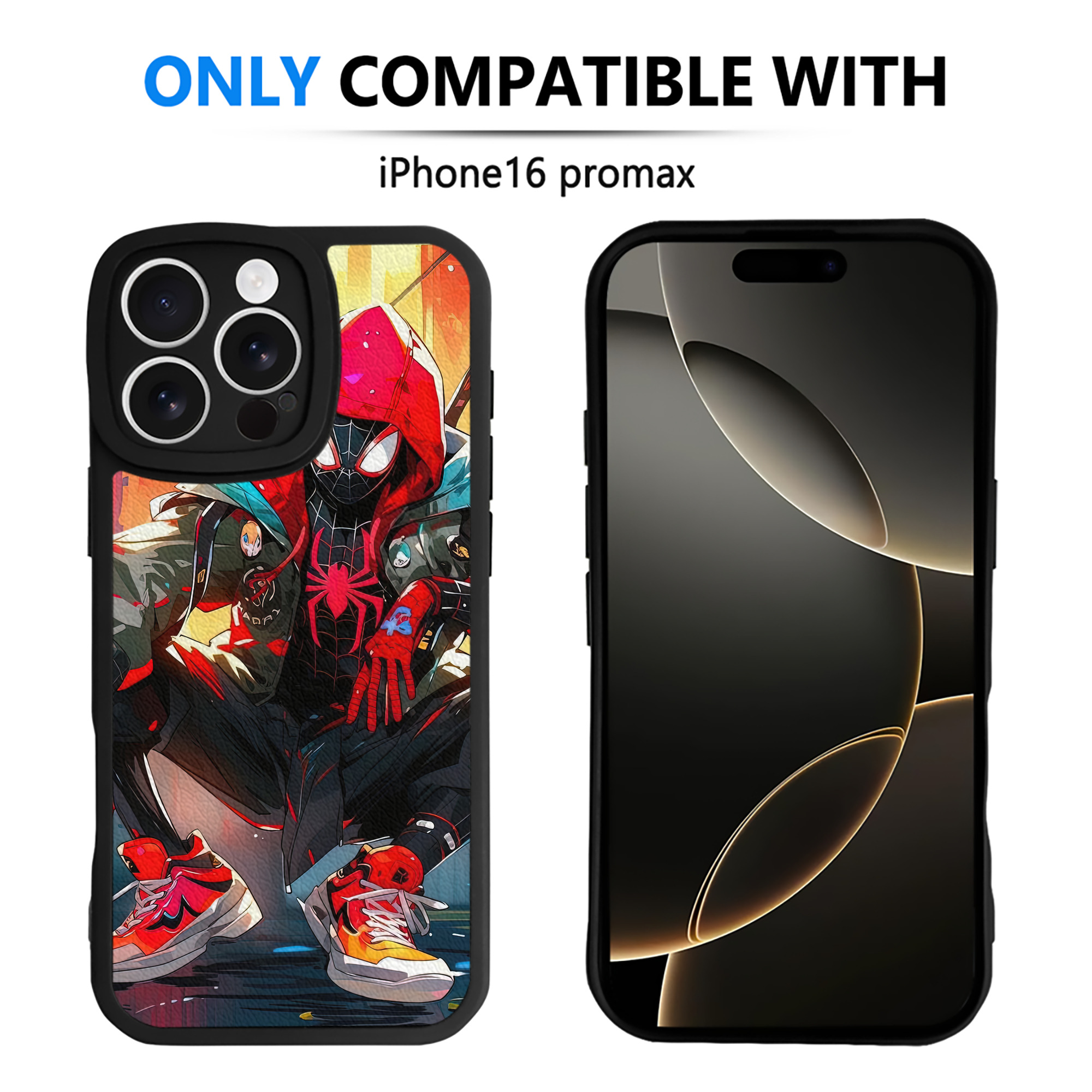 （画像用） Spider Man スパイダーマン 【iPhone 16シリーズ対応】シリコンスマホケース（レザー調） 材質：シリコン